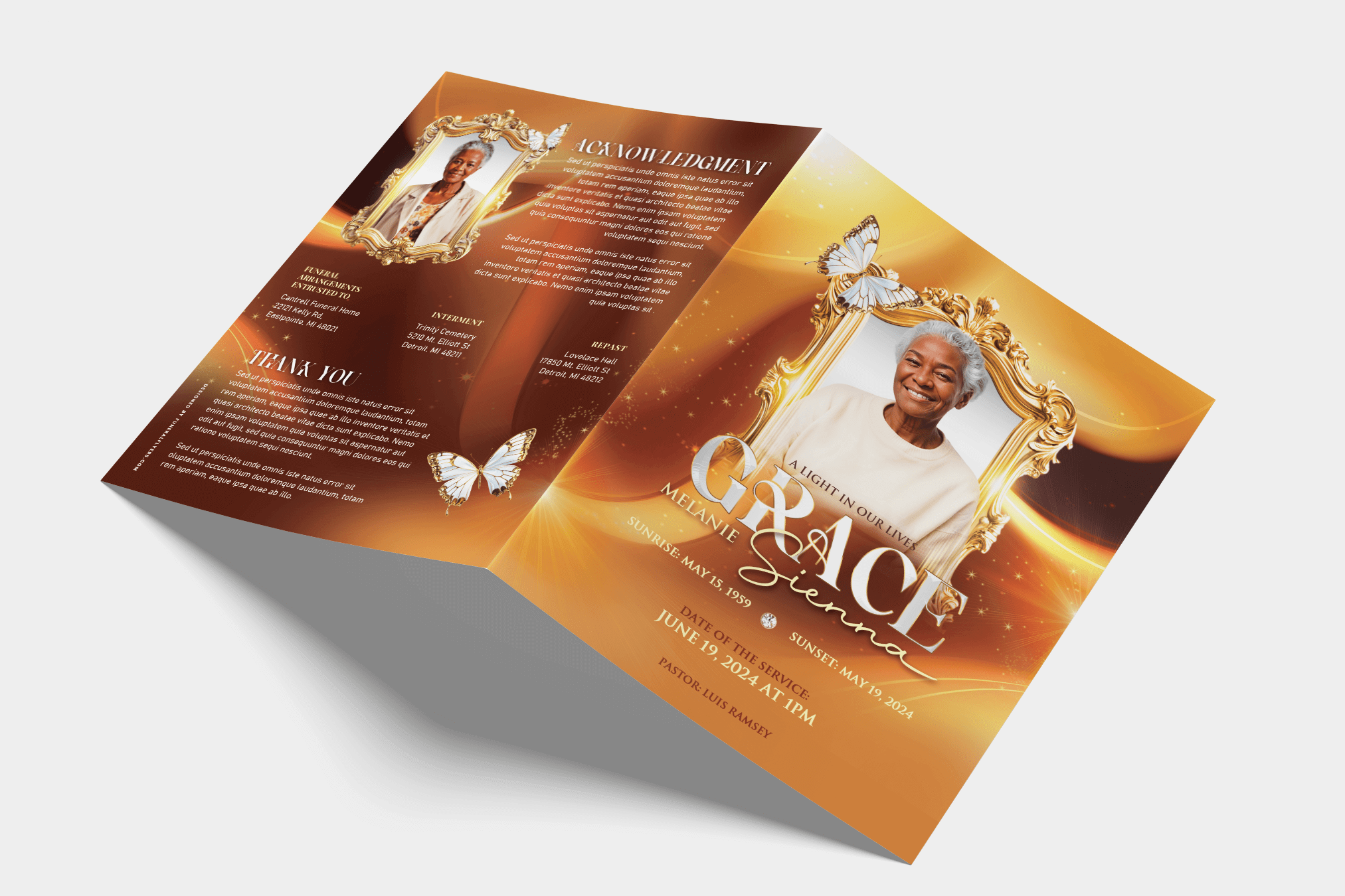 Graceful Journey – Funeral Program Design
