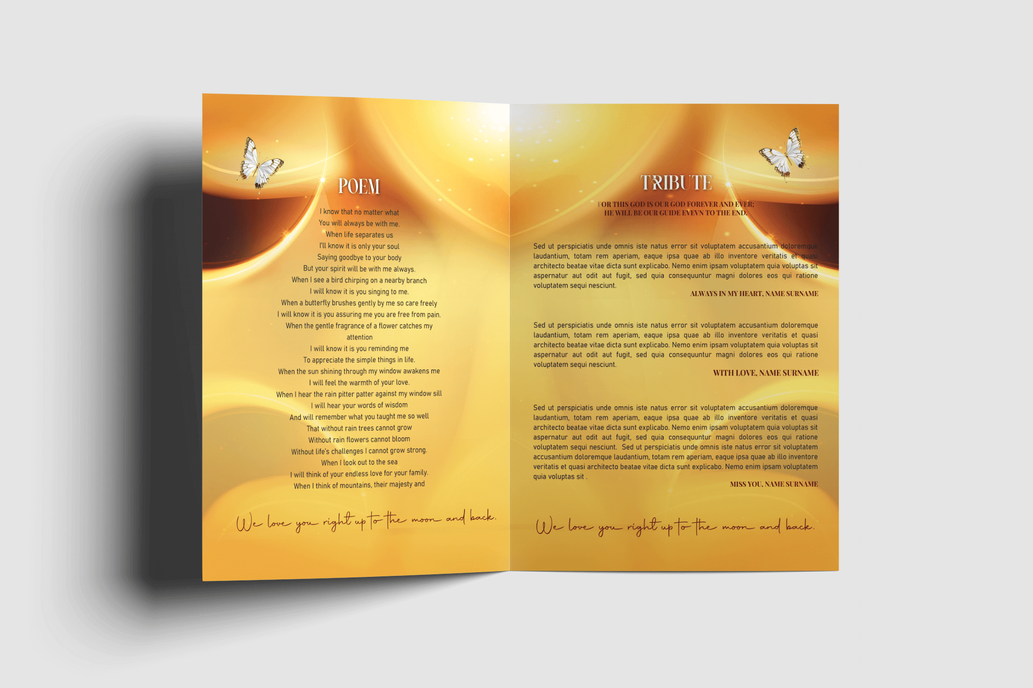 Graceful Journey – Funeral Program Design
