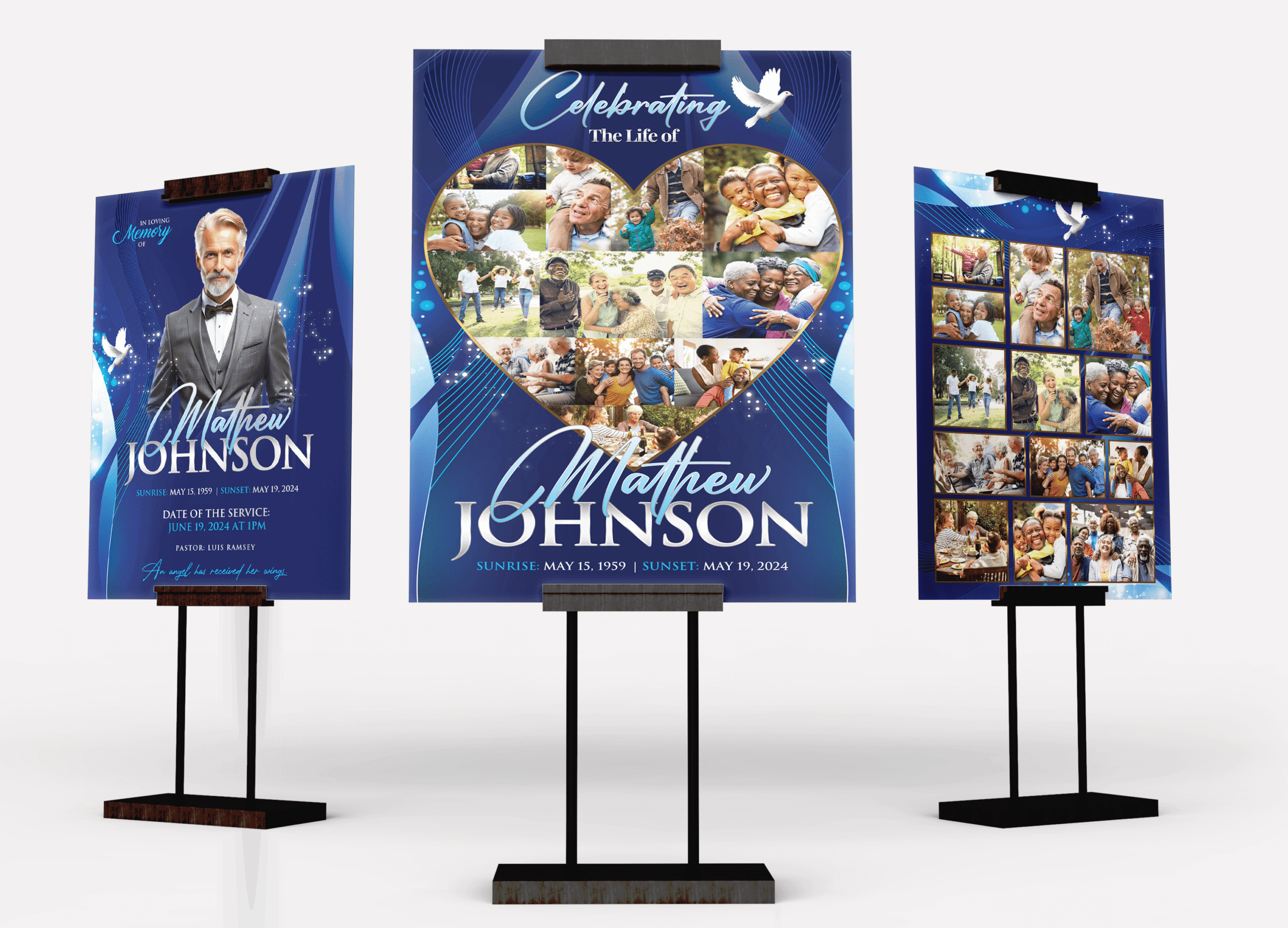 Blue Legacy – Memorial Collage Poster Design